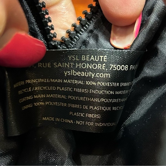 Yves Saint Laurent Black and Gold Cosmetic Bag - Picture 6 of 8